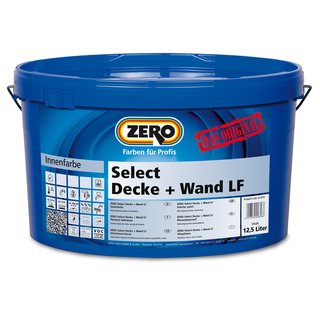 ZERO Select Decke + Wand LF Wandfarbe Innenfarbe Profiqualit&Atilde;&curren;t 12,5 L altwei&Atilde;?