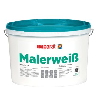IMparat Malerwei&szlig; PROFI Wandfarbe Innenfarbe Objektfarbe Profiqualit&auml;t 15 L wei&szlig;
