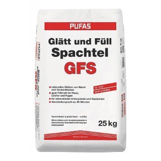 PUFAS GFS Gl&auml;tt und F&uuml;llspachtel innen wei&szlig; 25kg