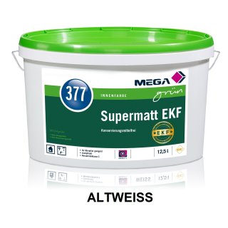 MEGA 377 Supermatt EKF Profi Wandfarbe Innenfarbe Innenwandfarbe ALTWEISS 12,5 L
