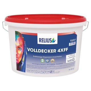 Relius Volldecker 4xff Hervorragend deckende Dispersions Innenfarbe 3 Liter Wei&szlig;