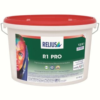 Relius R1 PRO Extra matte Dispersions-Siliconharz-Innenfarbe der Premiumklasse 3 Liter Weiß