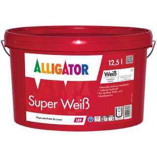 Alligator Super Wei&szlig; LEF Innenfarbe Wandfarbe wei&szlig; 12,5 Liter
