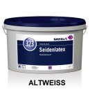 MEGA 323 Seidenlatex Latexfarbe Seidenglänzend Scheuerbeständig ALTWEISS 12,5 Liter