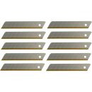10 x Abbrechklingen Profi Cutterklingen 18mm 0,5mm Titan Beschichtet Gold Cut
