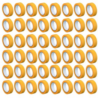 48 Rollen PROFI Goldband 19mm x 50m UV60 Papierklebeband Gold Tape Lack Washi Tape Klebeband Fineline Abklebeband Acrylat