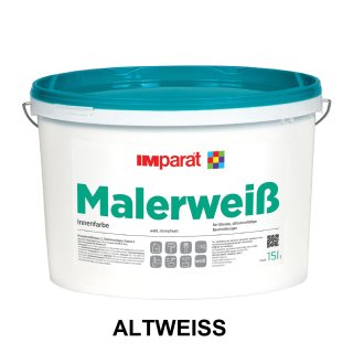 IMparat Malerweiß PROFI Wandfarbe Innenfarbe Objektfarbe Profiqualität 15 L ALTWEISS